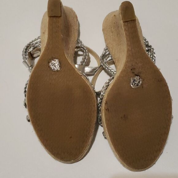 MICHAEL Palm Beach silver wedge Sandals - Picture 5 of 7